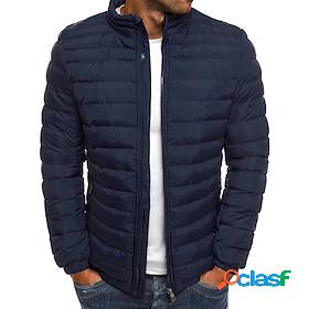 Mens Padded Regular Coat Regular Fit Jacket Solid Colored