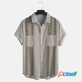 Mens Shirt Graphic Patterned 3D Print Turndown Street Daily