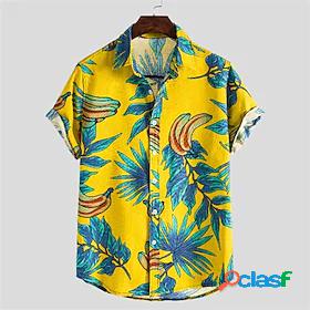 Mens Shirt Graphic Patterned Banana 3D Print Turndown Street