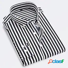 Men's Shirt Striped Collar Classic Collar Daily Work Long