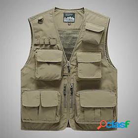 Mens Sleeveless Fishing Vest Hiking Vest Work Vest Vest /