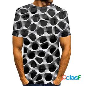 Mens T shirt Graphic Round Neck Daily Short Sleeve Print