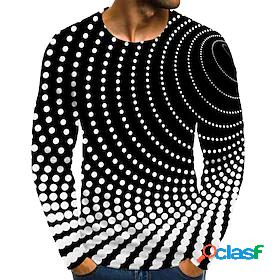 Men's T shirt Polka Dot Graphic 3D Print Round Neck Daily