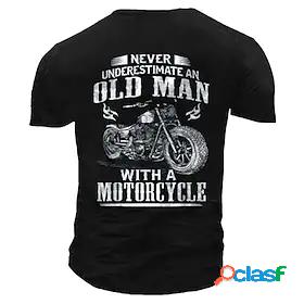 Men's T shirt Tee Graphic Motorcycle 3D Print Crew Neck