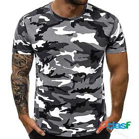Mens T shirt Tee Shirt Camo / Camouflage non-printing Round