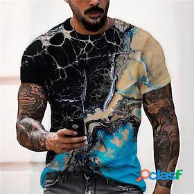 Men's Unisex T shirt Tee Graphic Prints Marble 3D Print Crew