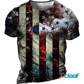 Mens Unisex T shirt Tee Graphic Prints National Flag 3D