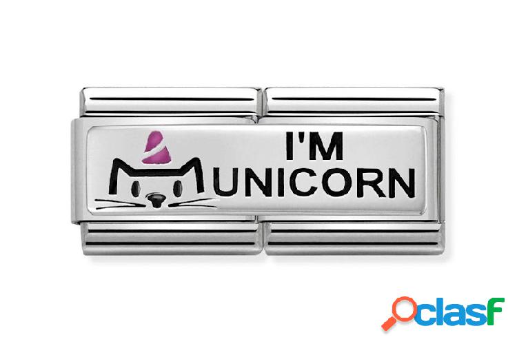 Nomination I'm Unicorn Composable acciaio acciaio rosa