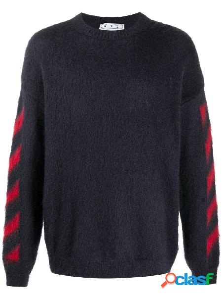 OFF-WHITE MAGLIONE UOMO OMHA036E20KNI0010725 LANA NERO