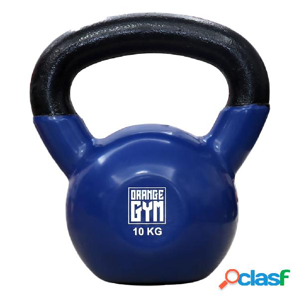 Orange Gym Kettlebell in Vinile 10 kg Blu