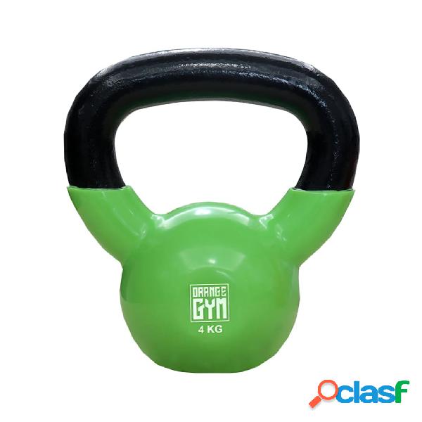 Orange Gym Kettlebell in Vinile 4 kg Verde