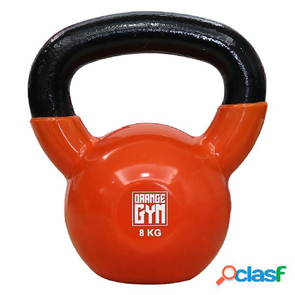 Orange Gym Kettlebell in Vinile 8 kg Rosso