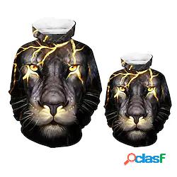 Papà e io Felpa con cappuccio Pop art Tigre Animali Strada