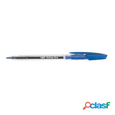 Penna Bic Cristal Clic a scatto a sfera blu 1 mm – 1 pz.