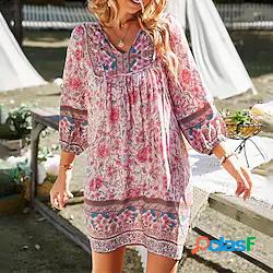 Per donna Vestito a trapezio Mini abito corto Blu scuro Blu