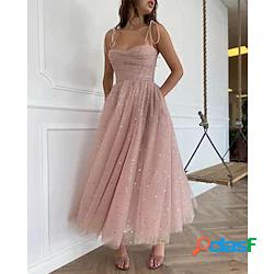 Per donna Vestito svasato Vestito longuette Rosa Senza