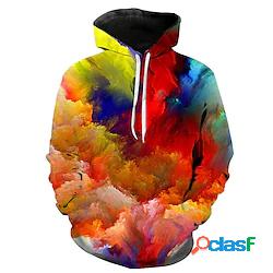 Per uomo Felpa con cappuccio pullover Fumo Pop art Astratto