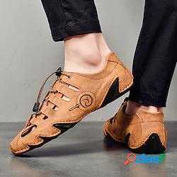 Per uomo Sandali Scarpe di pelle Cucitura a mano Sandali da