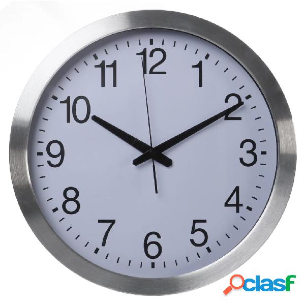 Perel Orologio da Parete 40 cm Bianco e Argento