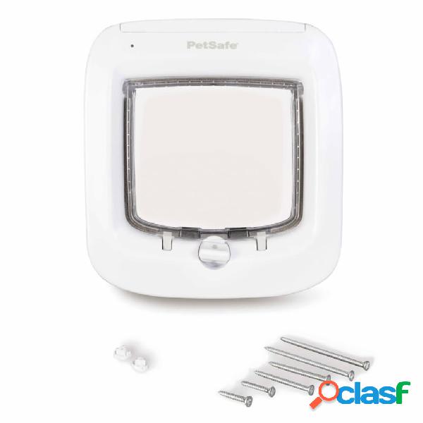 PetSafe Porta Basculante per Gatto con Microchip Bianco