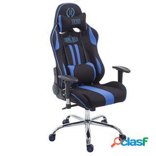 Poltrona Gaming LOGAN TESSUTO, Reclinabile, XXL, con