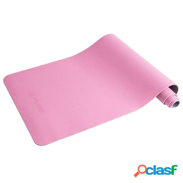 Pure2Improve Tappetino da Yoga 173x58x0,6 cm Rosa e Grigio