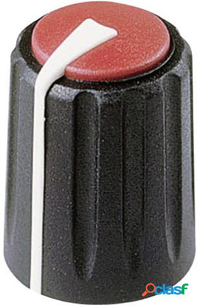 Rean AV F 313 S 092 Manopola rotativa Nero, Rosso (Ø x A)