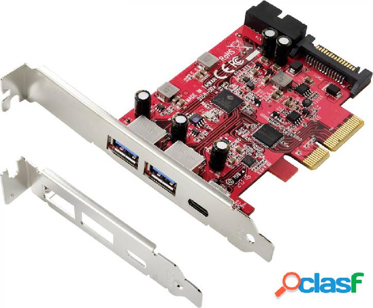 Renkforce 1+4 Porte Scheda controller USB 3.1 USB 3.2 Gen 2