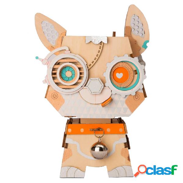 Robotime Kit di Costruzione Vaso Fiori Puppy