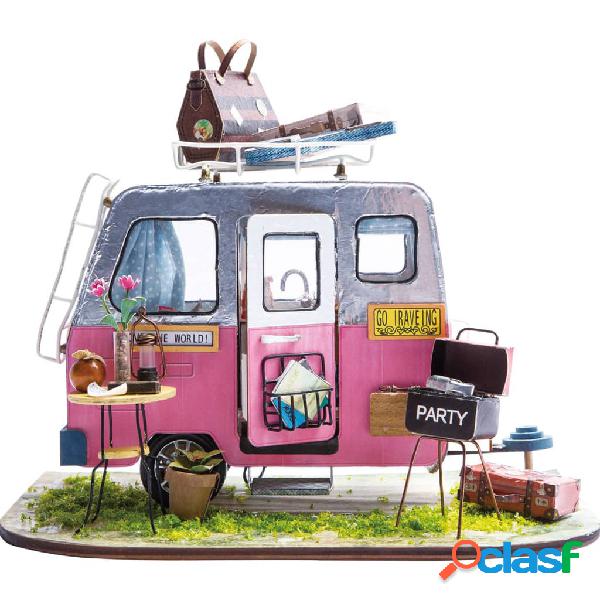 Robotime Kit in Miniatura Fai da Te Auto Happy Camper