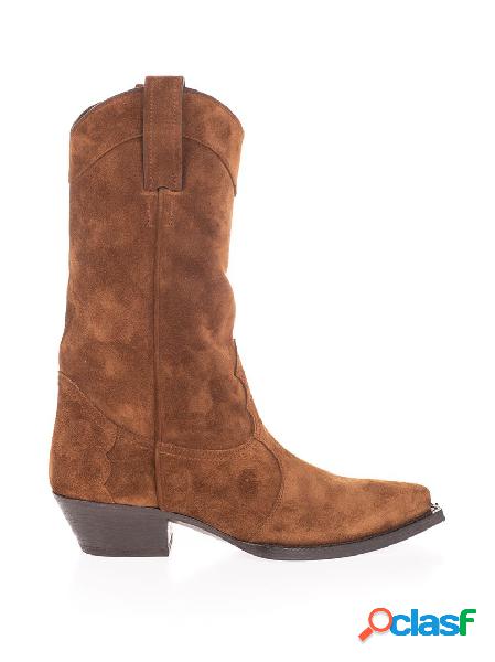 SAINT LAURENT STIVALETTI DONNA 6301111NZ002330 CAMOSCIO