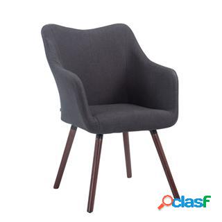 Sedia Ospiti GREG TESSUTO, Gambe in Quercia color Noce,