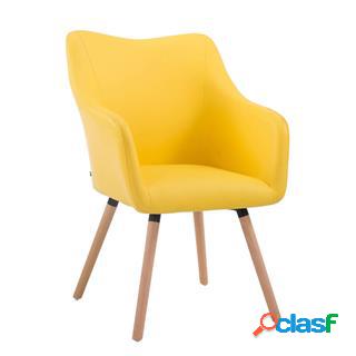 Sedia Sala dAttesa GREG, Gambe in Quercia color Faggio,