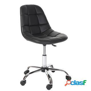 Sedia di design ARBEN, in Pelle color Nero
