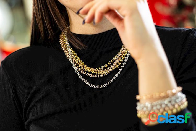 Selezione Zanolli Collana argento con anelli lisci e
