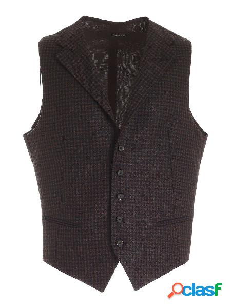 TAGLIATORE GILET UOMO DENNISF34FIG322EM982 LANA MARRONE