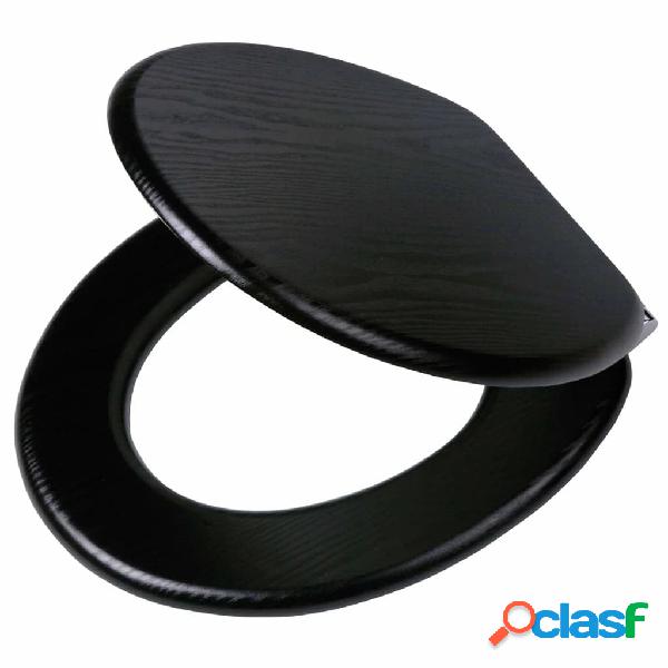 Tiger Sedile WC a Chiusura Morbida Blackwash in MDF Nero