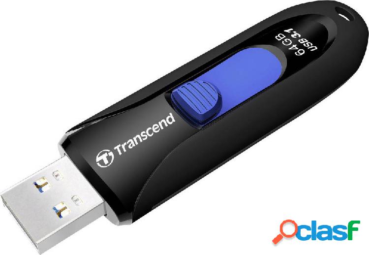 Transcend JetFlash® 790 Chiavetta USB 64 GB Nero, Blu