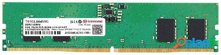 Transcend Modulo di memoria PC DDR5 8 GB 1 x 8 GB 4800 MHz