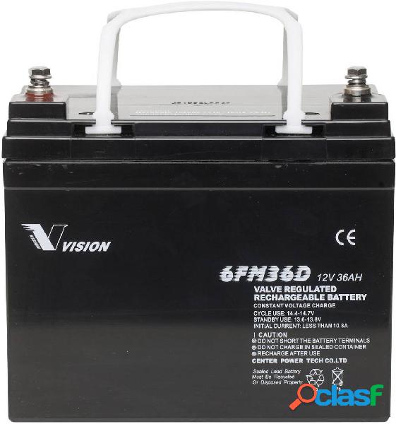 Vision Akkus FM-Serie 6FM36DXS Batteria solare 12 V 36 Ah