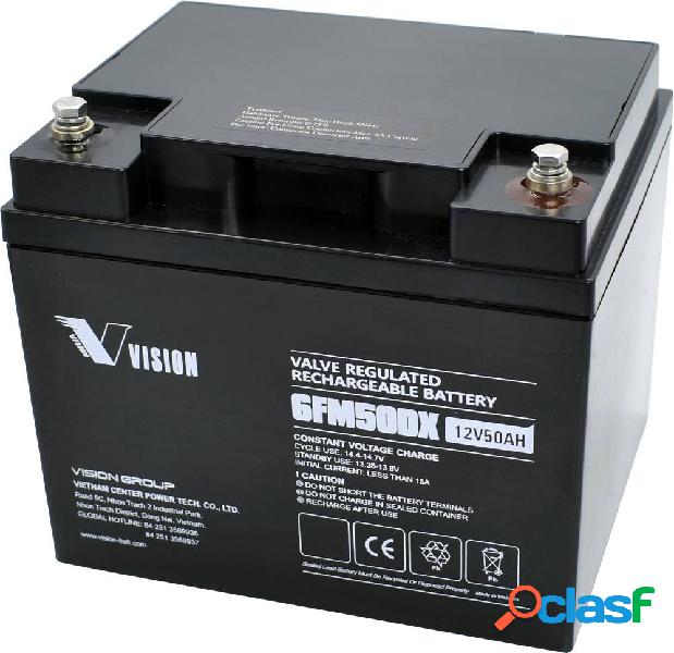 Vision Akkus FM-Serie 6FM50DXS Batteria solare 12 V 50 Ah