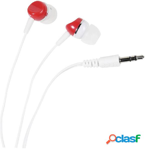 Vivanco SR 3 RED Cuffie auricolari via cavo Bianco, Rosso
