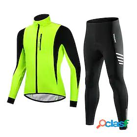 WOSAWE Mens Long Sleeve Cycling Jacket Cycling Pants Cycling