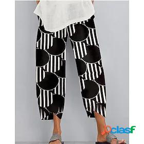Womens Casual / Sporty Athleisure Print Chinos Ankle-Length