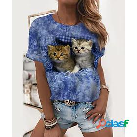 Women's Cat Graphic Patterned 3D Daily Weekend 3D Cat