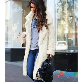 Womens Coat Fall Winter Daily Long Coat Regular Fit Basic