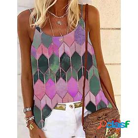 Women's Color Block Geometric Holiday Weekend Bohemian Theme