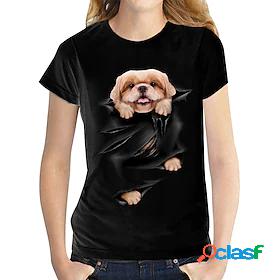 Womens Dog Graphic Patterned 3D Daily 3D Printed Short