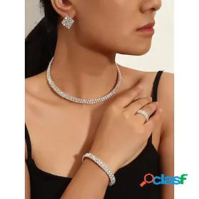 Womens Earrings Set Ribbon Tennis Chain Stylish Earrings
