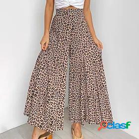 Womens Fashion Wide Leg Print Culottes Wide Leg Chinos Full